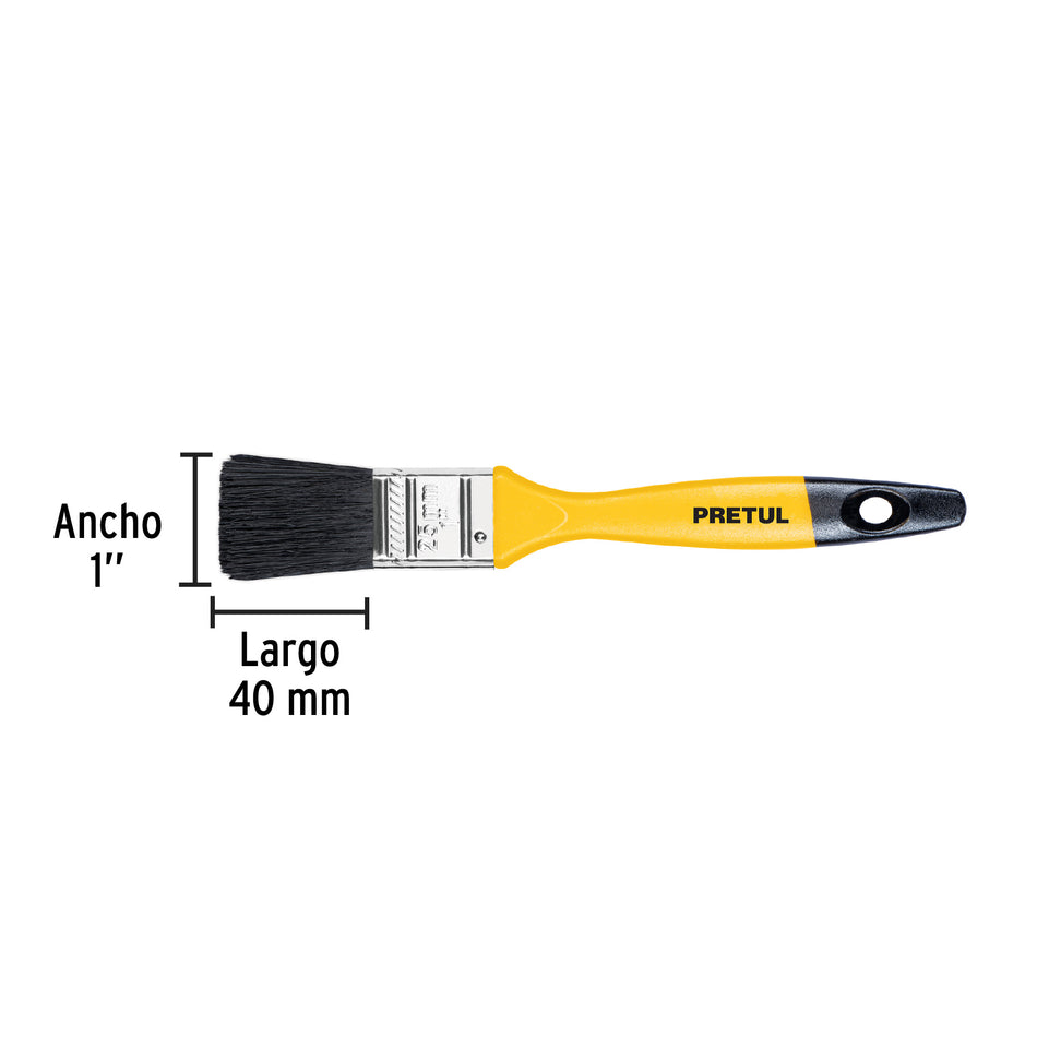 Brocha uso general de 1' con mango de plástico, Pretul Caja con 12, 21524