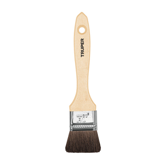 Brocha pelo de camello de 1-1/2' con mango de madera, Truper Caja con 6, 12467