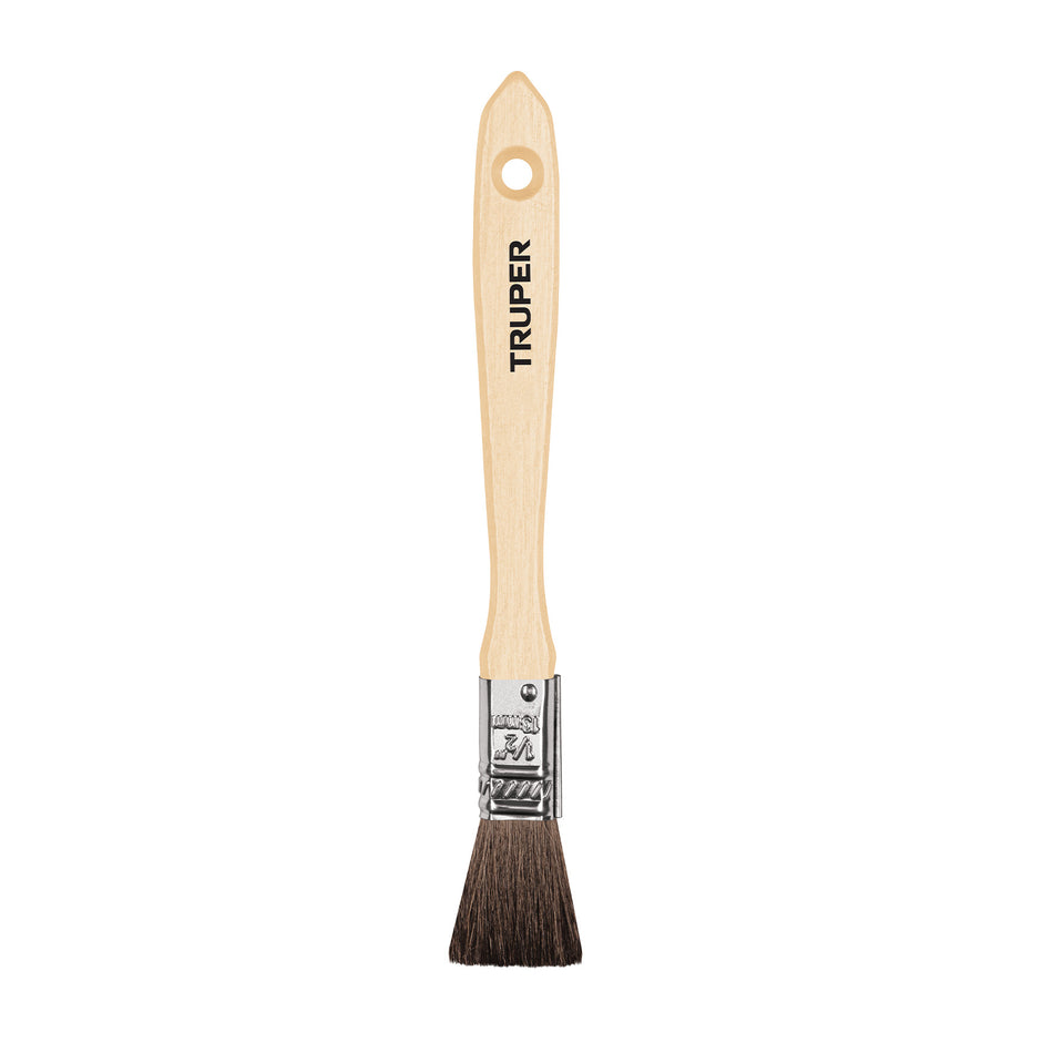 Brocha pelo de camello de 1/2' con mango de madera, Truper Caja con 6, 12465
