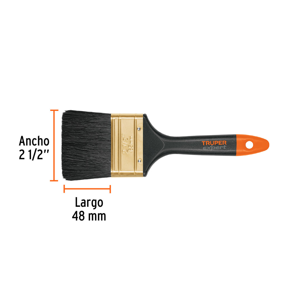 Brocha profesional de 2-1/2' mango de plástico, Expert Caja con 6, 17863