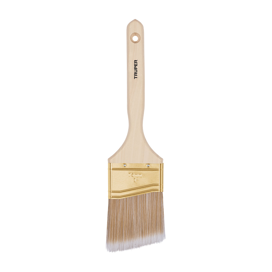 Brocha cerdas sintéticas 3' corte angular, mango de madera Caja con 6, 13341