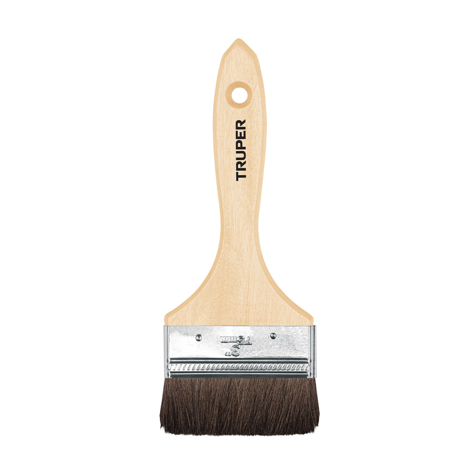 Brocha pelo de camello de 3' con mango de madera, Truper Caja con 6, 12469