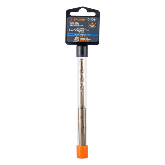 Broca SDS Plus 5 x 110 mm, Truper Caja con 5, 101106
