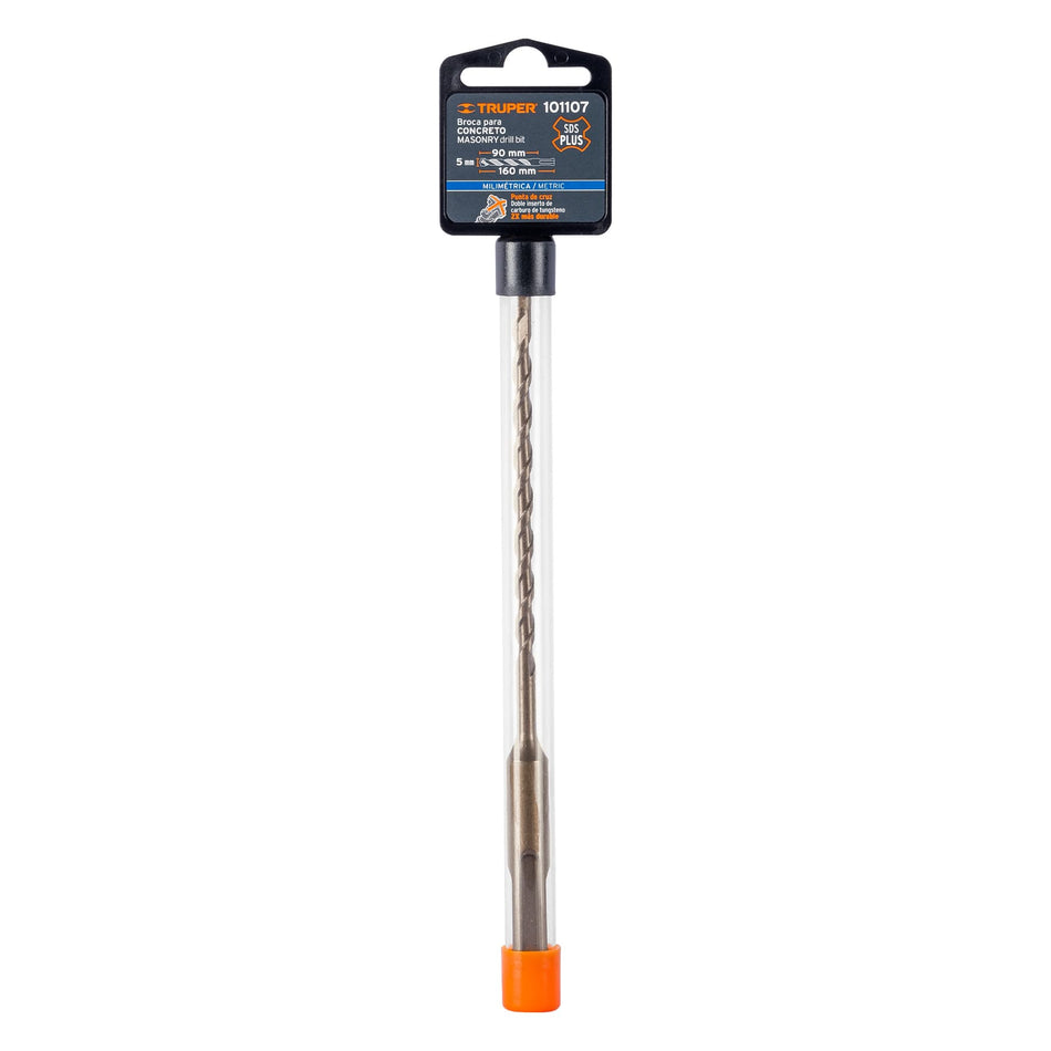 Broca SDS Plus 5 x 160 mm, Truper Caja con 5, 101107