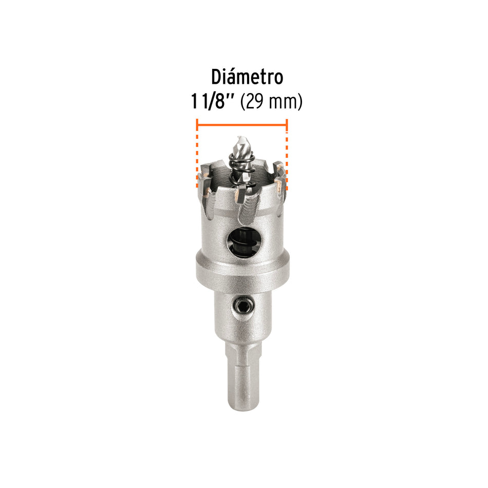 Brocasierra de carburo de tungsteno, 1-1/8', Truper Caja con 10, 103215