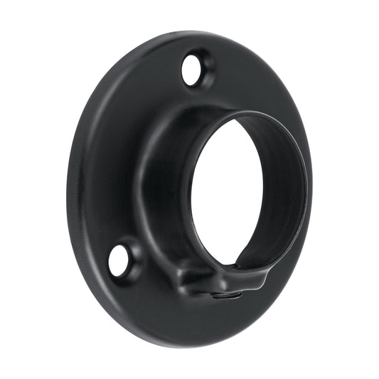Brida negra para tubo redondo de closet, Hermex Caja con 10, 46582