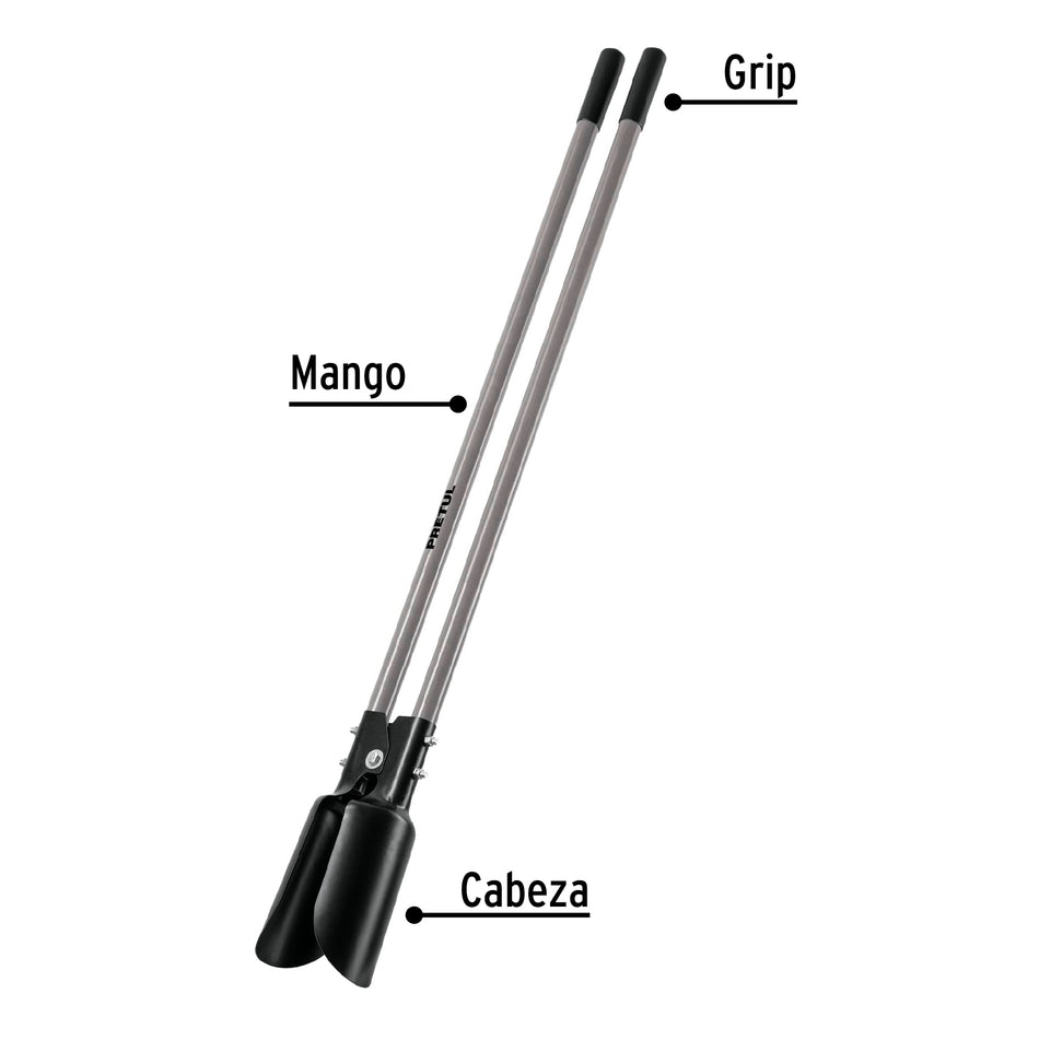 Cavador mangos de fibra de vidrio 44', Pretul Caja con 2, 20643