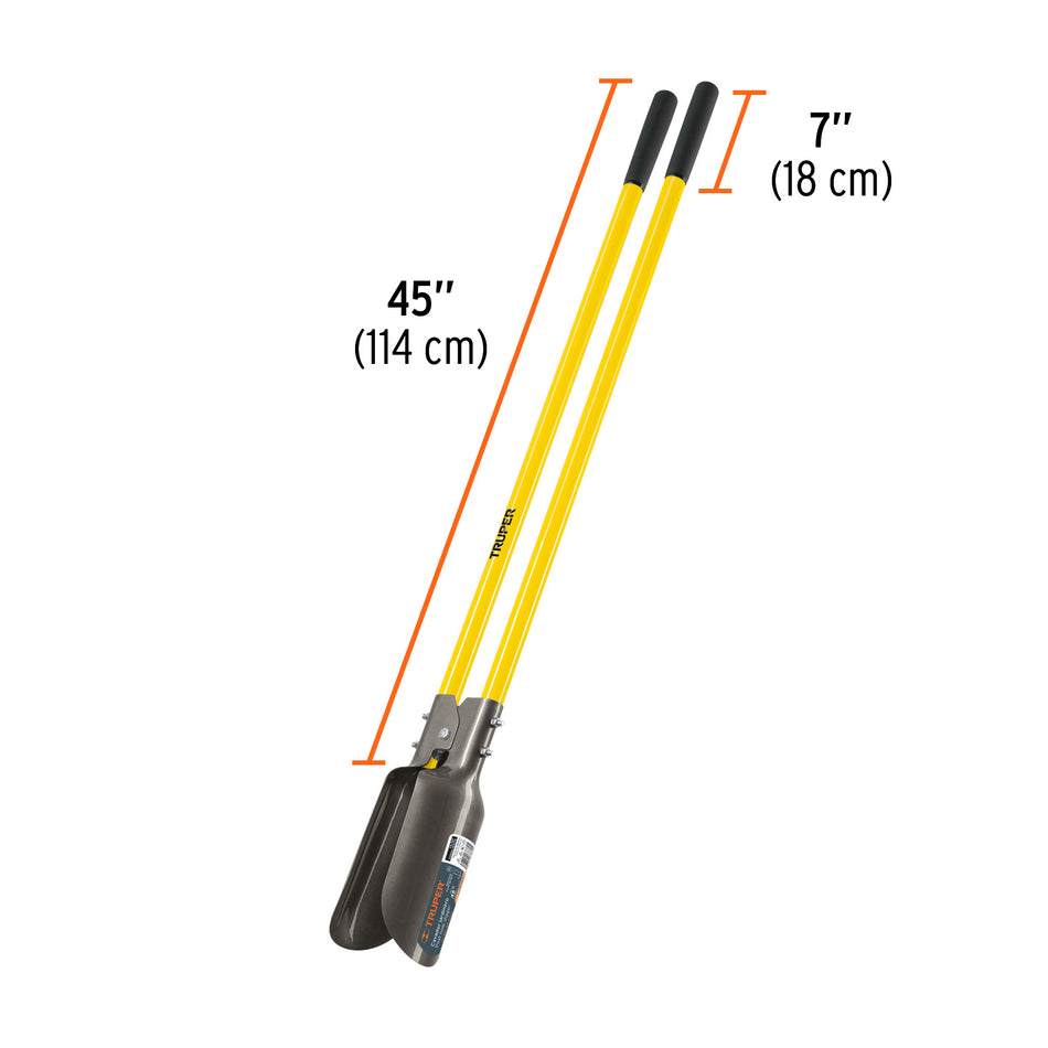 Cavador mangos de fibra de vidrio 45', Truper Caja con 2, 100174