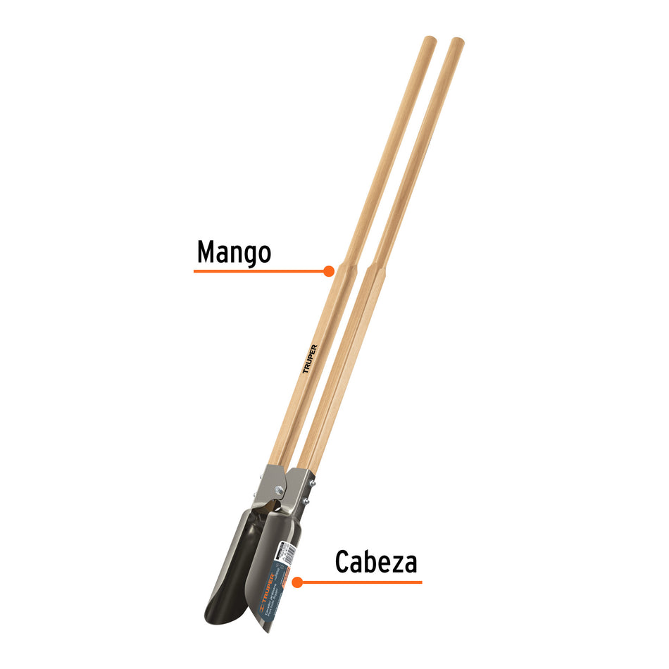 Cavador mangos de madera 48', Truper Caja con 2, 11973