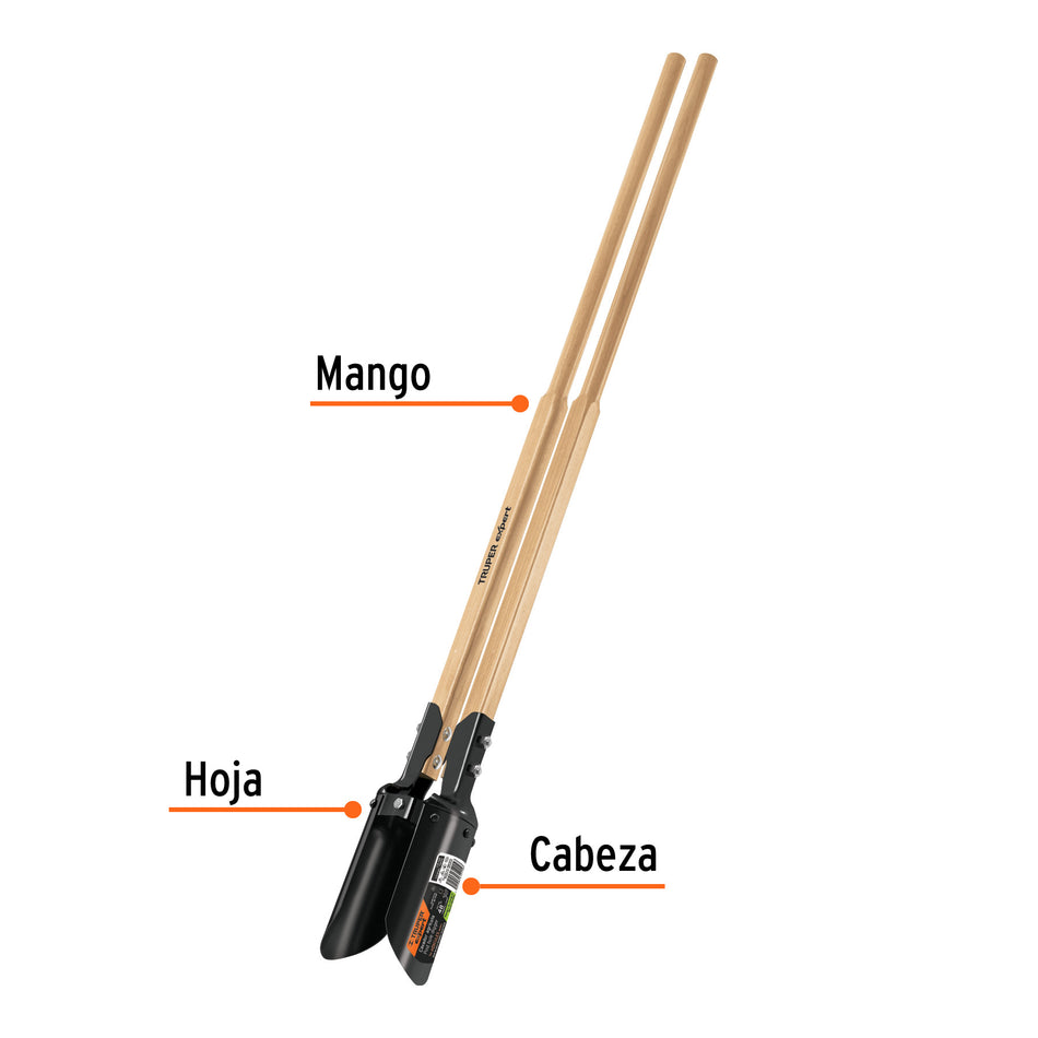 Cavador mangos de madera 48', Truper Expert, 11979