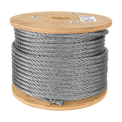 Metro de cable rígido 1/2' de acero 7x7 hilos, 75 m, Fiero Caja con 75, 48815