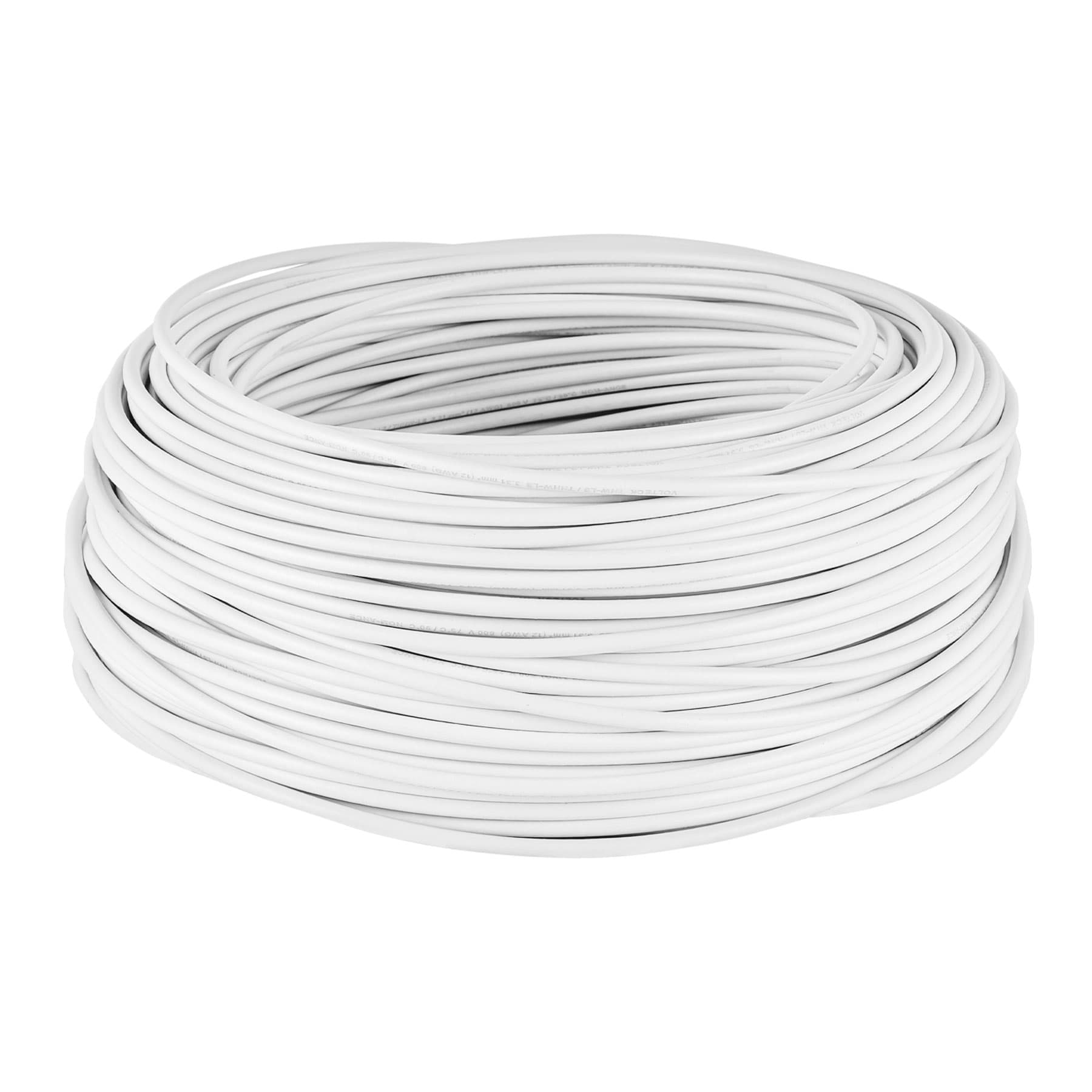 Rollo de 100 m de cable THHW-LS 12 AWG blanco, Volteck, 46056