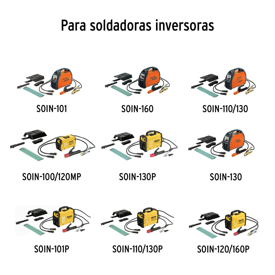 Cable para soldadora inversora, con pinza de tierra, 200 A, 12107