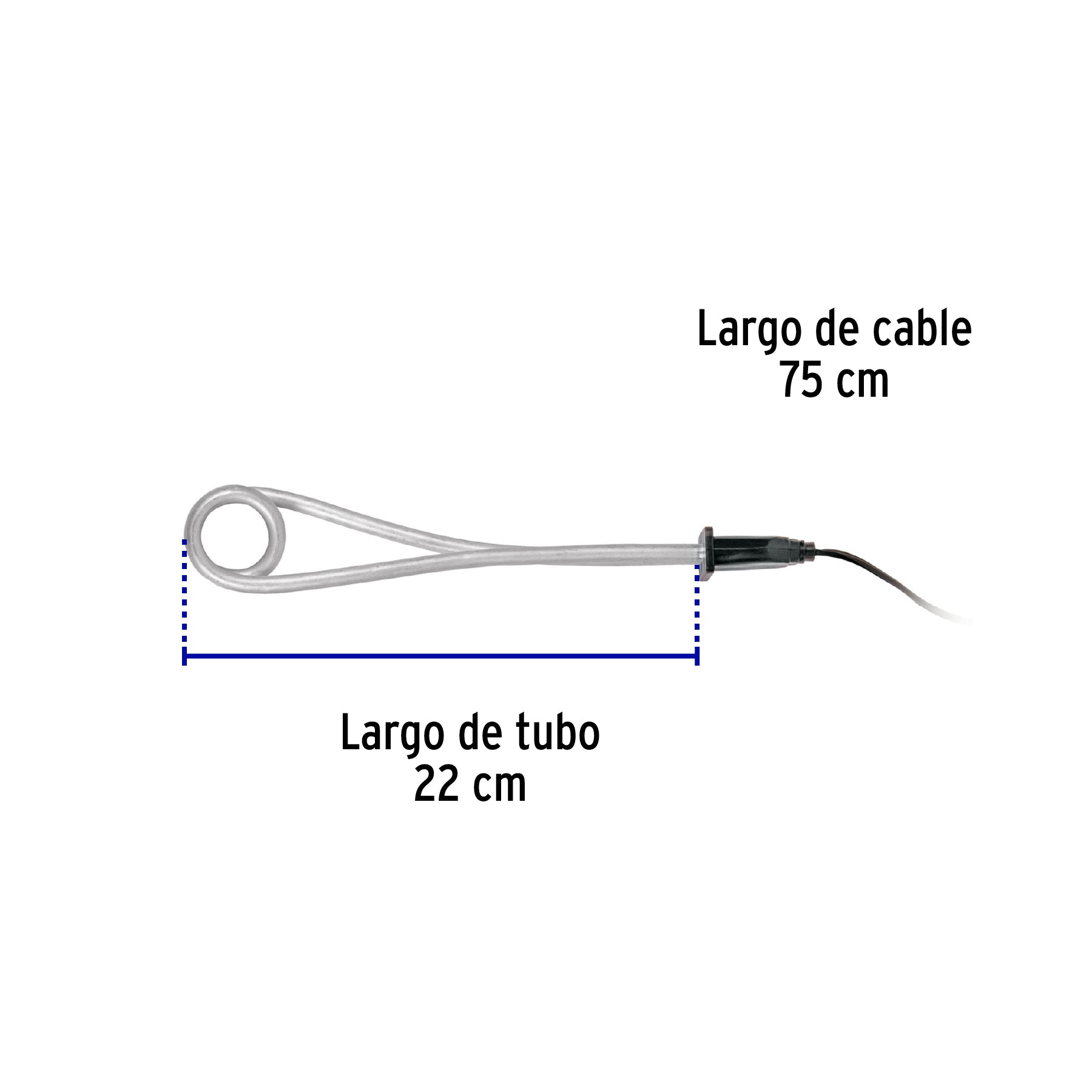 Calentador de inmersión p/agua #5.5 de 20 L 1000 W, Volteck, 46994