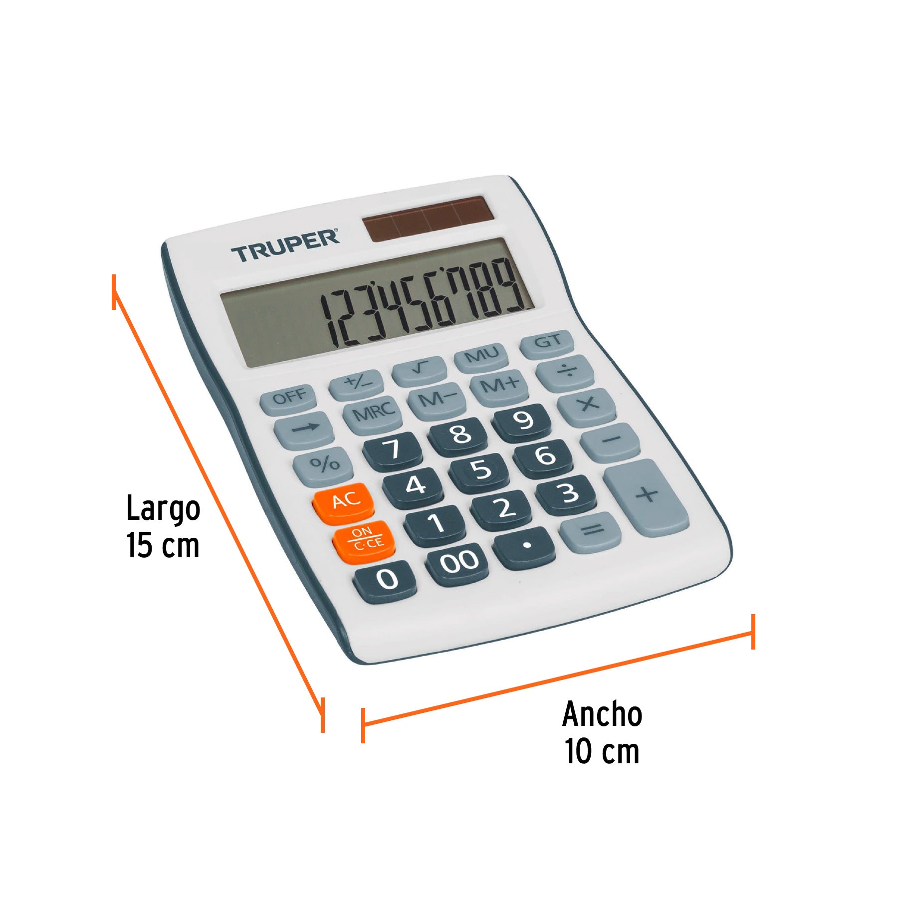 Calculadora de escritorio 15 cm, Truper, 60481