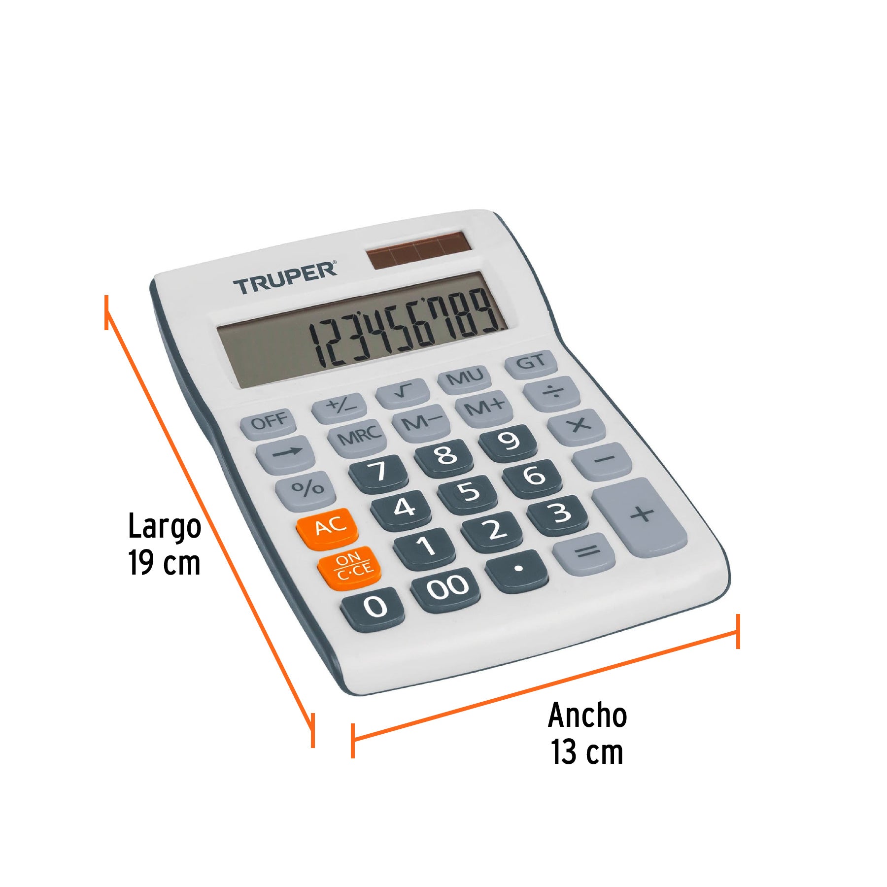 Calculadora de escritorio 19 cm, Truper, 60482