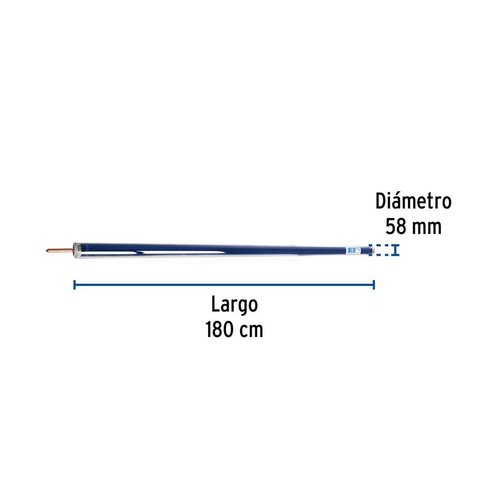 Caja c/10 tubos HeatPipe p/calentador solar CALE-18HS, Foset, 47676