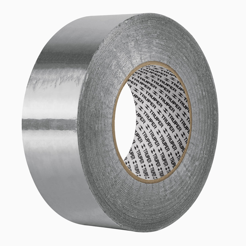 Cinta de aluminio de 48 mm x 50 m, Truper Caja con 3, 12137