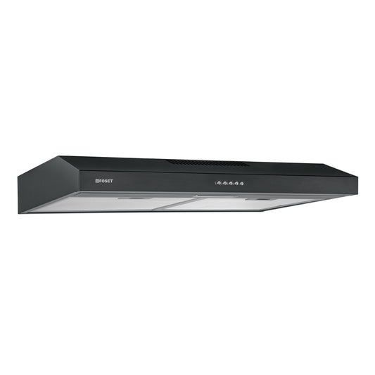 Campana extractora 75 cm, empotrable, negra, Foset, 45440
