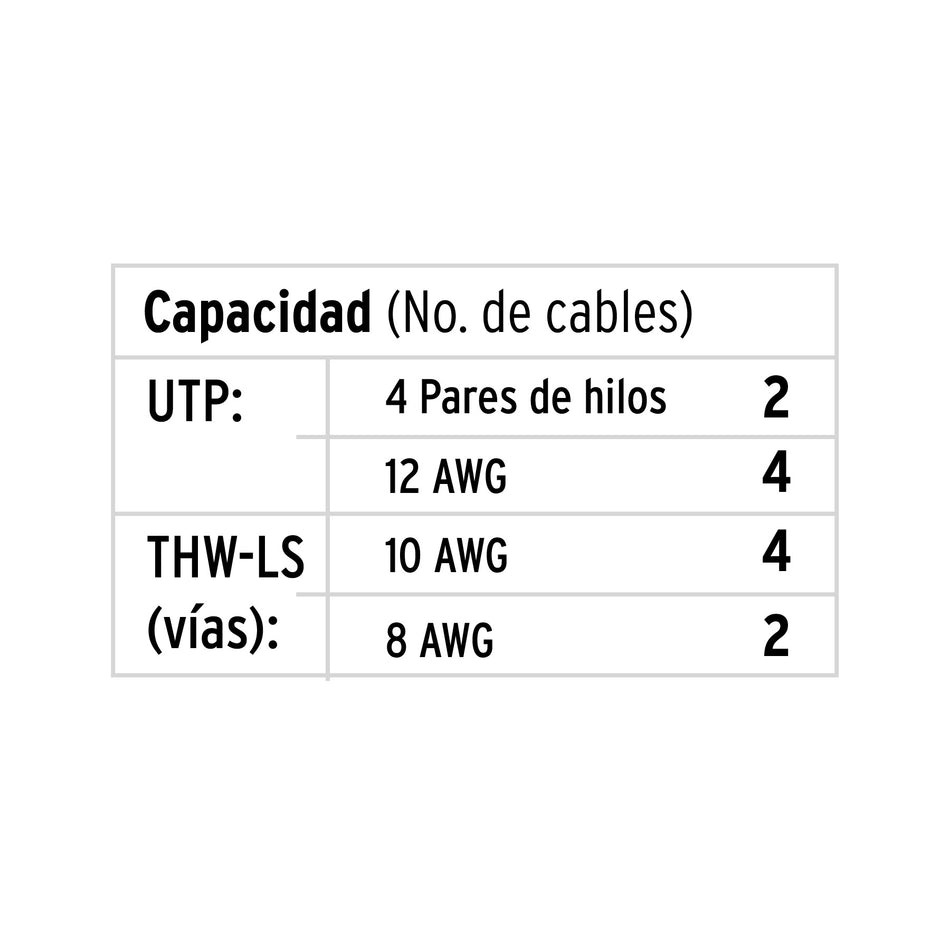 Canaleta de 2 vías 10 x 20, con división, Volteck Caja con 10, 46283