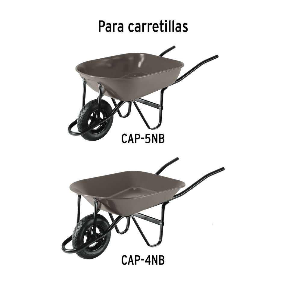 Caja c/llanta neumática y acc. p/carretilla gris PRETUL, 22655