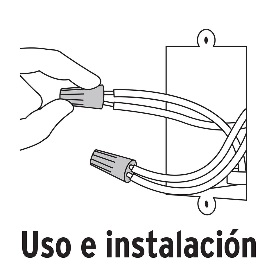Bolsa con 10 capuchones para cable, calibres 12 a 10 AWG Caja con 10, 47328