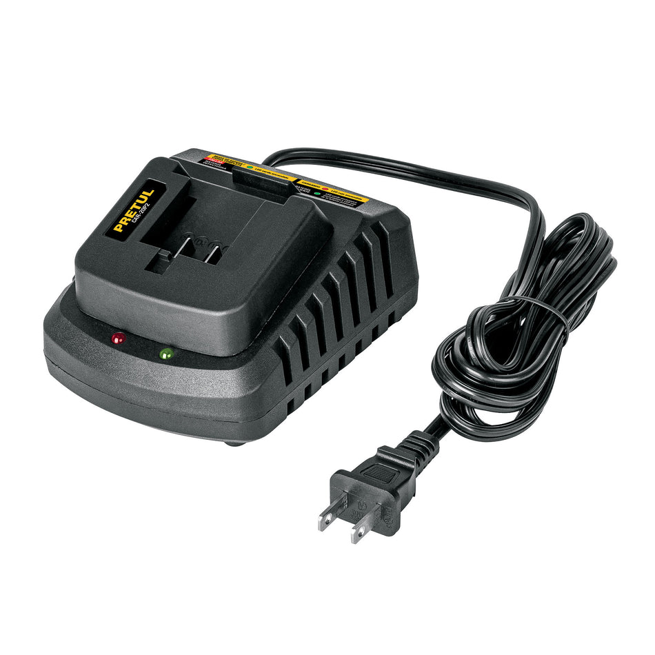 Cargador de baterías de ion litio 20V, PRETUL Caja con 2, 29025