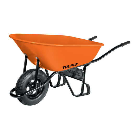 Carretilla 8 ft3 Neumática, bastidor tubular, Truper, 11249