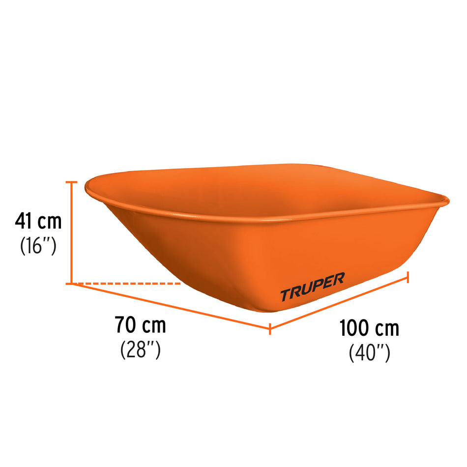 Carretilla 8 ft3 Neumática, bastidor tubular, Truper, 11249