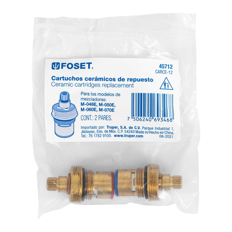 Bolsa con 2 cartuchos cerámicos para M-048E, 50E, 60E y 70E, 45712