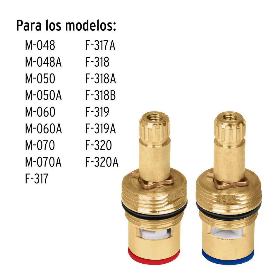 Bolsa con 2 cartuchos cerámicos para mezcladoras, Foset, 49099