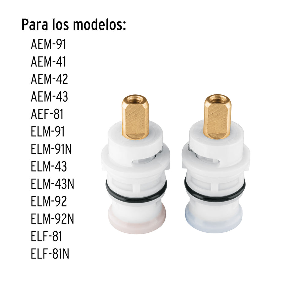 Juego de 2 cartuchos cerámicos, Foset, 45230