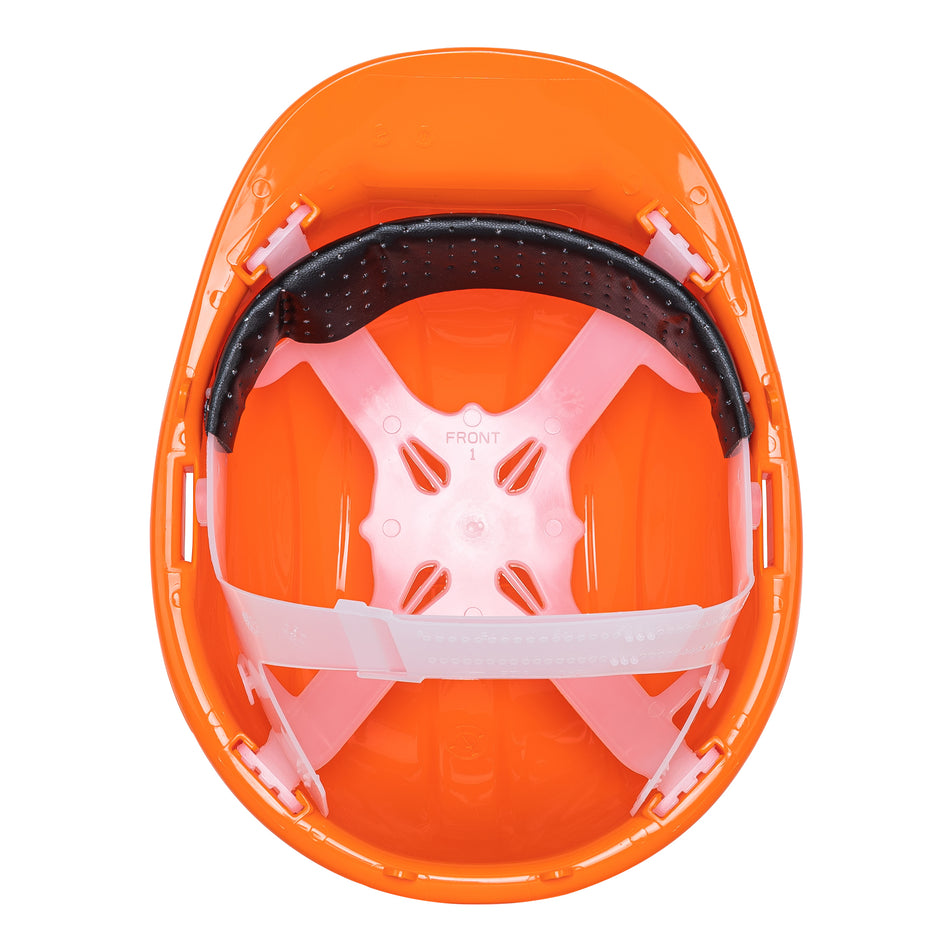 Casco de seguridad, ajuste de intervalos, naranja, Pretul Caja con 4, 25036