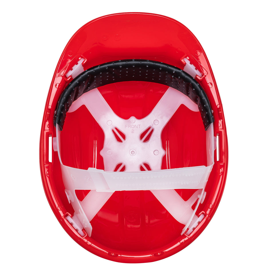 Casco de seguridad, ajuste de intervalos, rojo, Pretul Caja con 4, 25044
