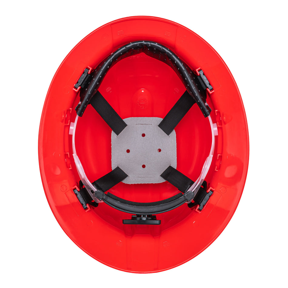 Casco de seguridad ala ancha, rojo, Truper Caja con 4, 10573