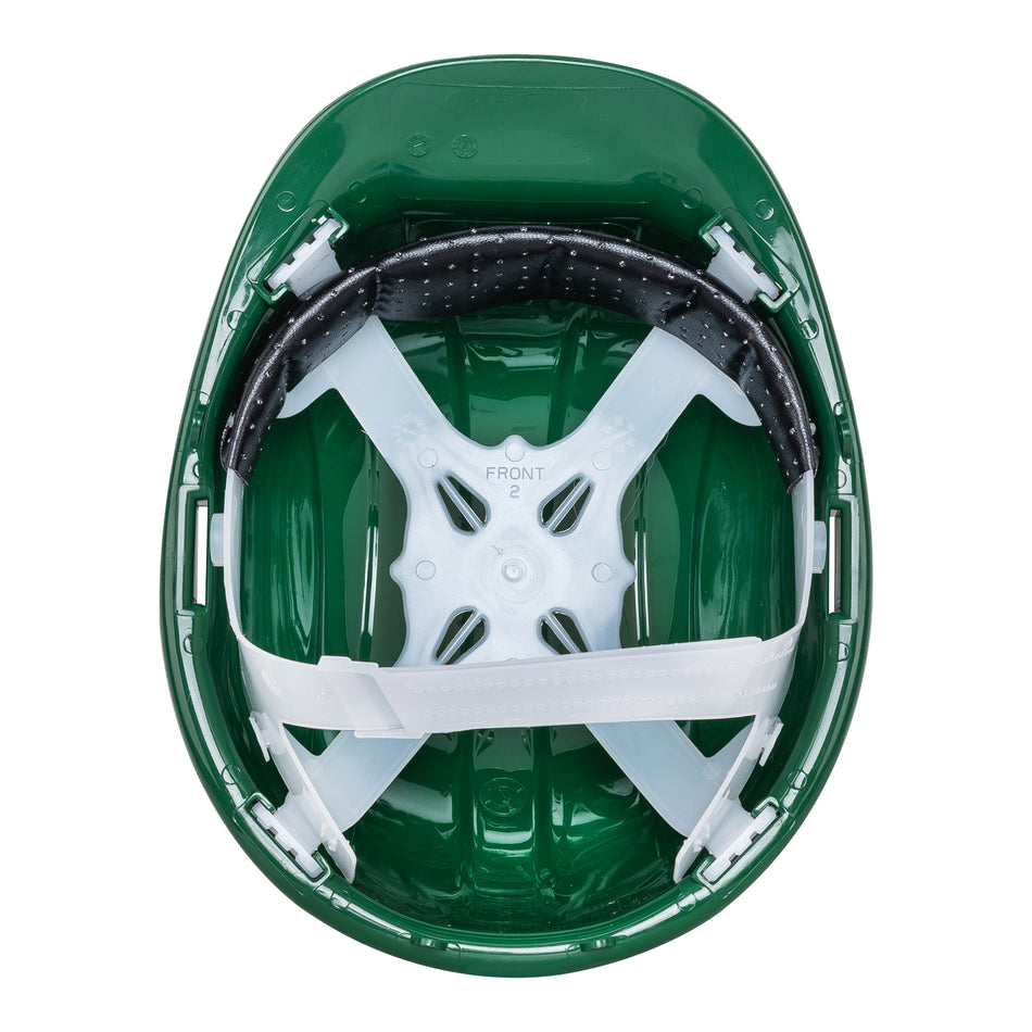 Casco de seguridad, ajuste de intervalos, verde, Pretul Caja con 4, 25045