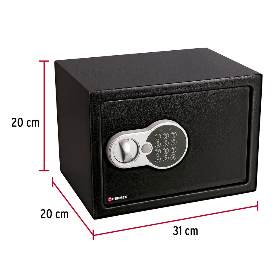 Caja de seguridad electrónica, chica, Hermex, 43080