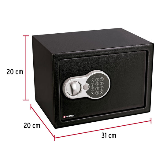 Caja de seguridad electrónica, chica, Hermex, 43080