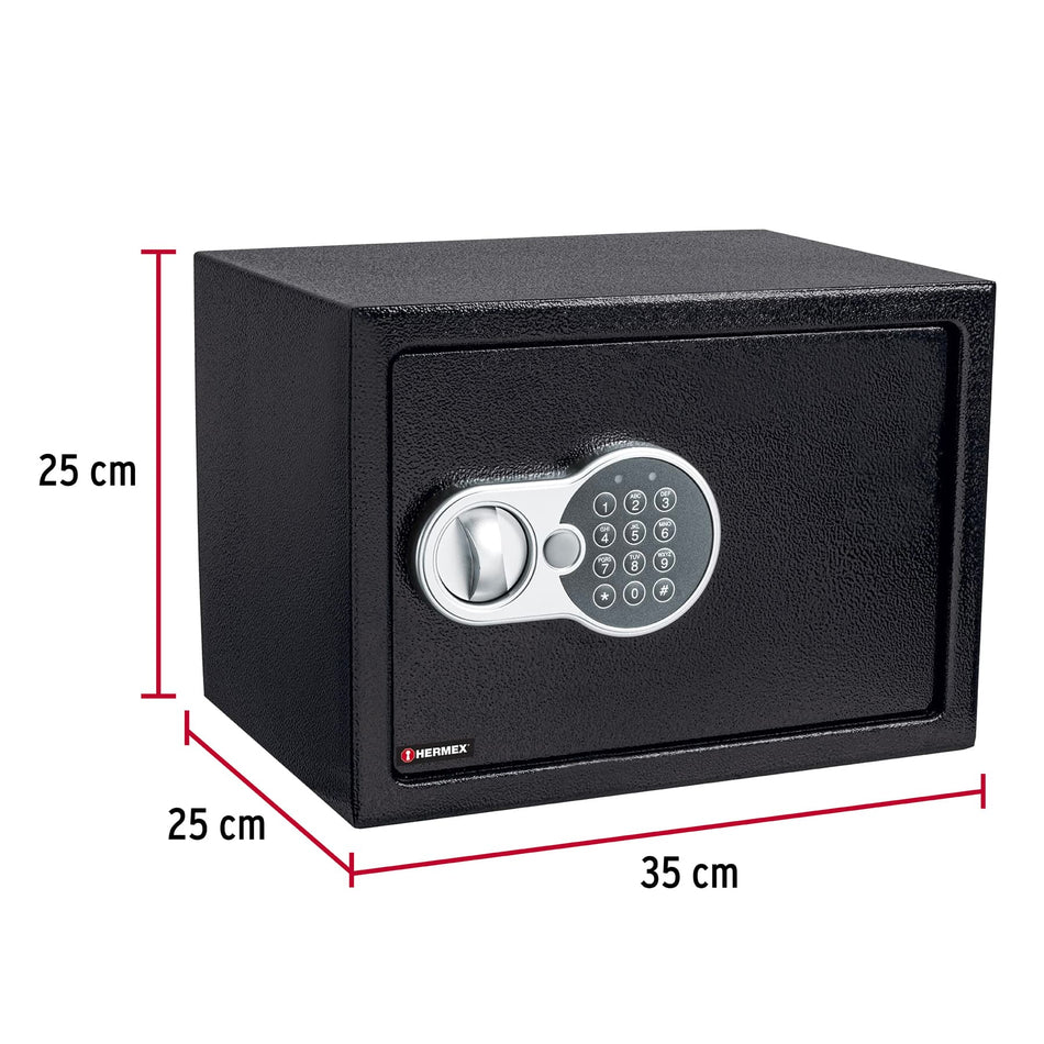 Caja de seguridad electrónica, mediana, Hermex, 43081