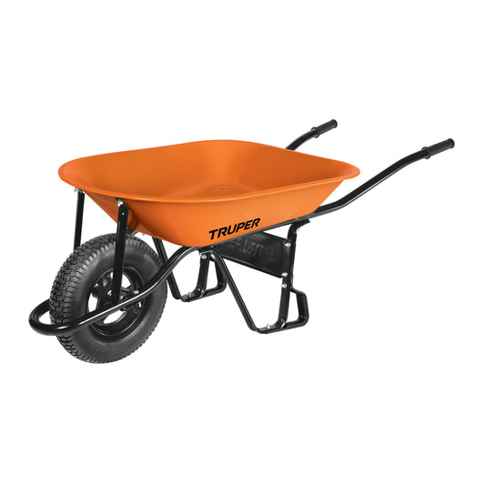 Carretilla 4.5 ft3 Neumática, bastidor tubular, Truper, 11740
