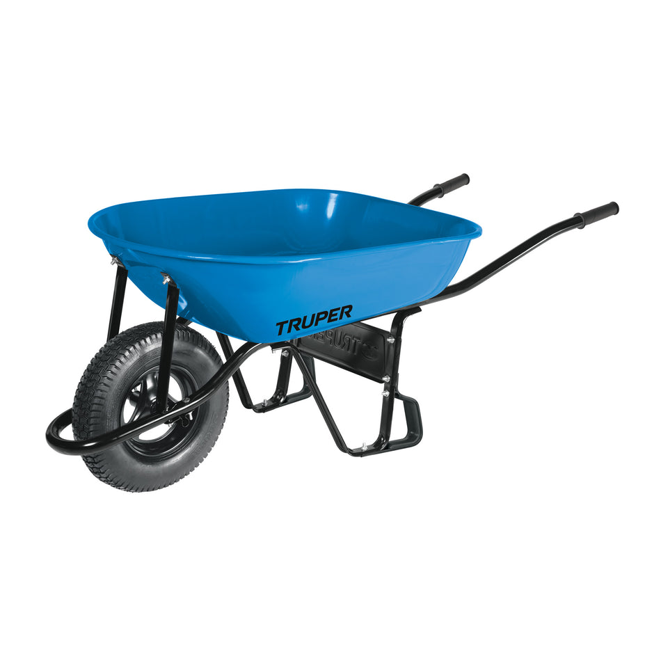 Carretilla 5.5 ft3 Neumática, bastidor tubular, Truper, 11752