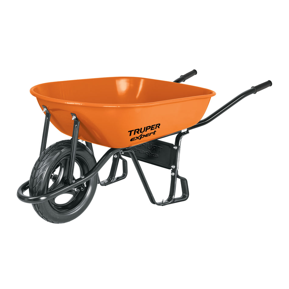 Carretilla 5.5ft3 Imponchable bastidor tubular,Truper Expert, 100416