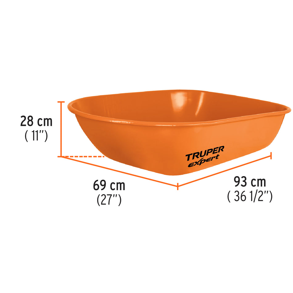 Carretilla 5.5ft3 Imponchable bastidor tubular,Truper Expert, 100416