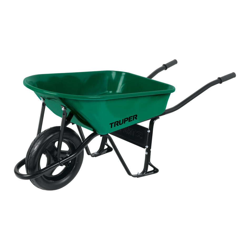 Carretilla 4.75 ft3 angosta, Imponchable, tubular, Truper, 10253