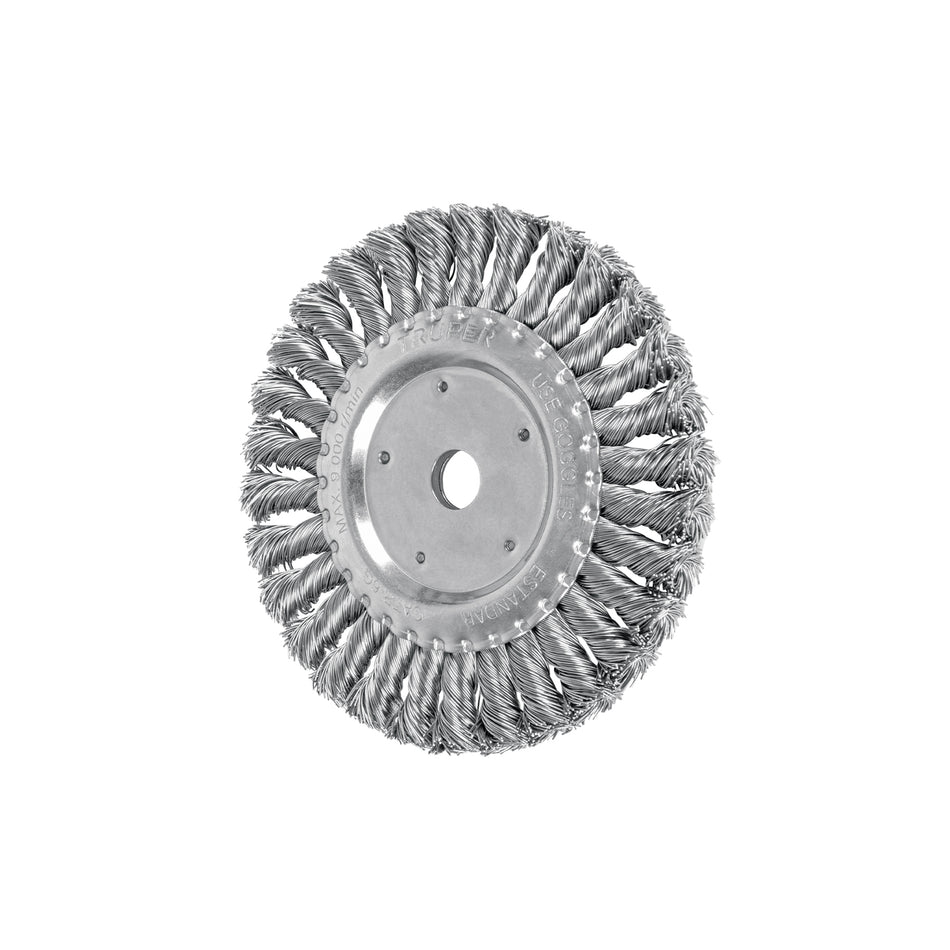 Carda trenzado grueso 6' x 5/8' para esmeril, Truper Caja con 4, 11599