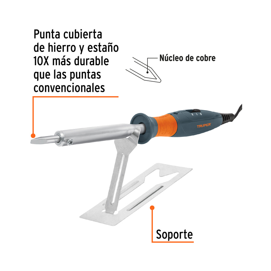 Cautín 100 W tipo lápiz con 2 temperaturas para uso rudo Caja con 4, 16795