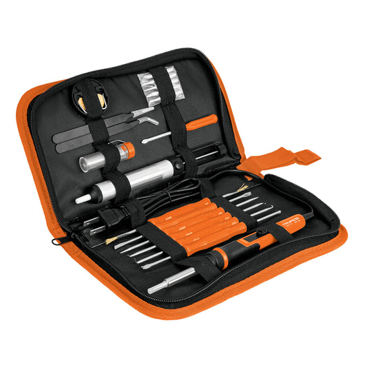 Kit soldadura electrónica con cautín de 25 W, temp regulable, 102424