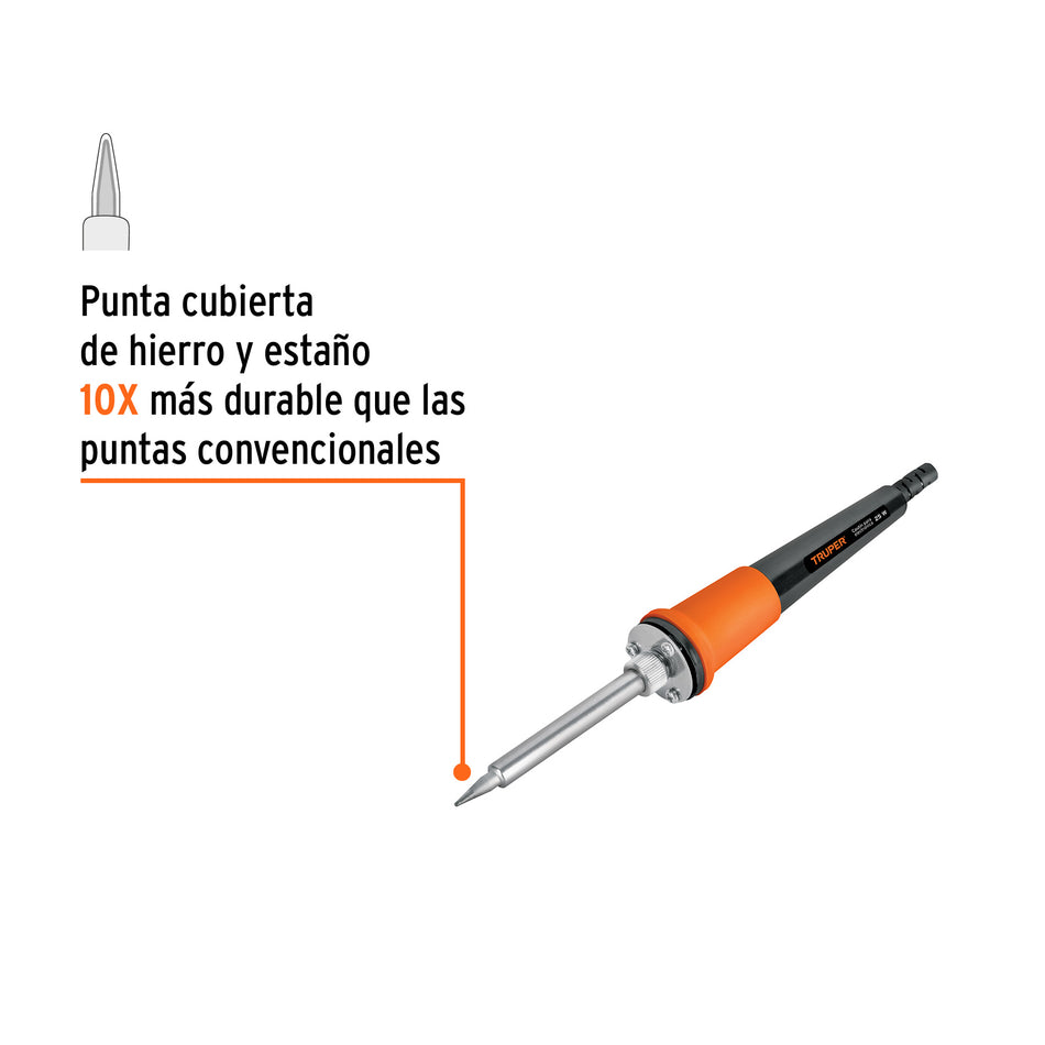 Cautín 25 W profesional tipo lápiz para electrónica, Truper Caja con 4, 101119
