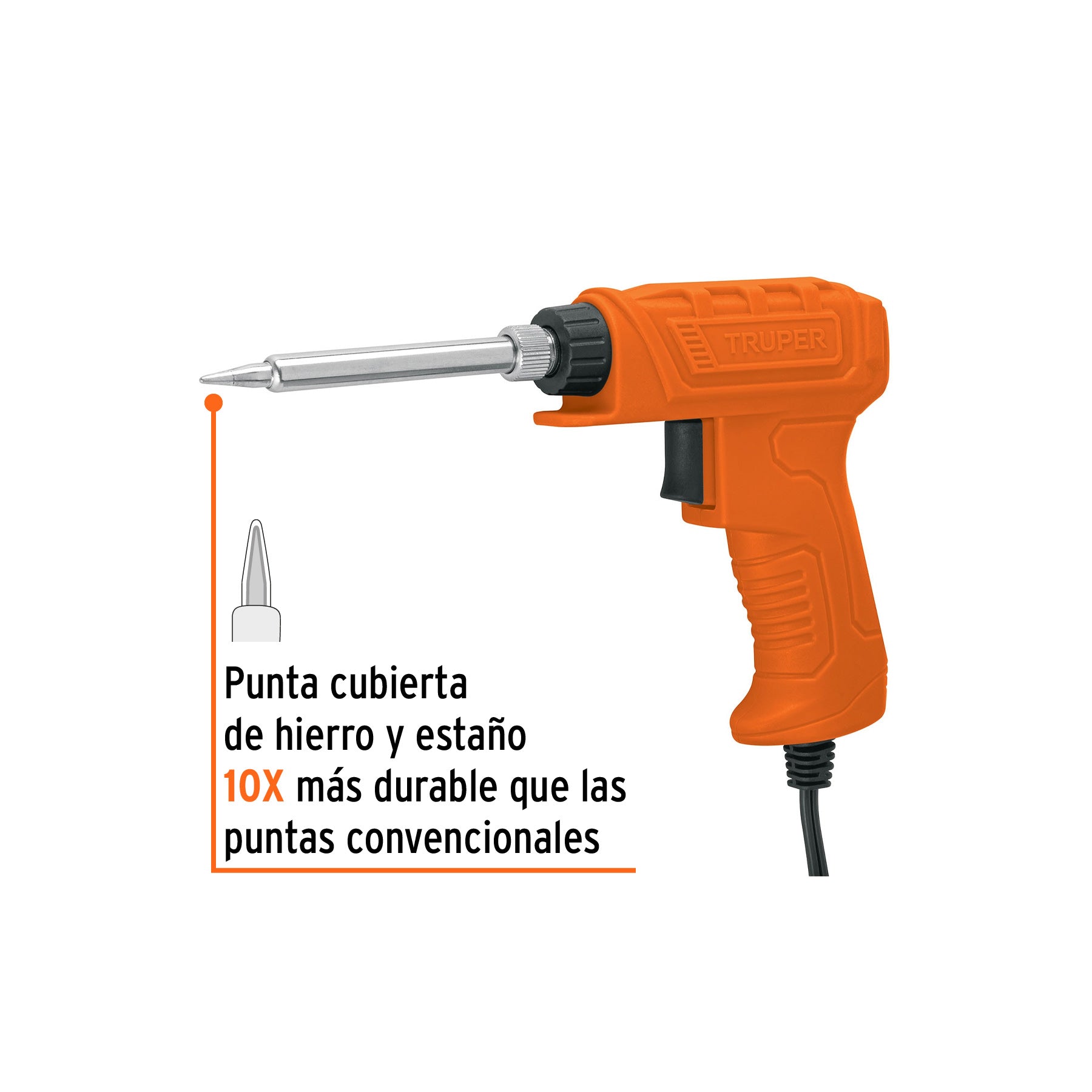 Cautín 40 W profesional tipo pistola para electrónica, 101591