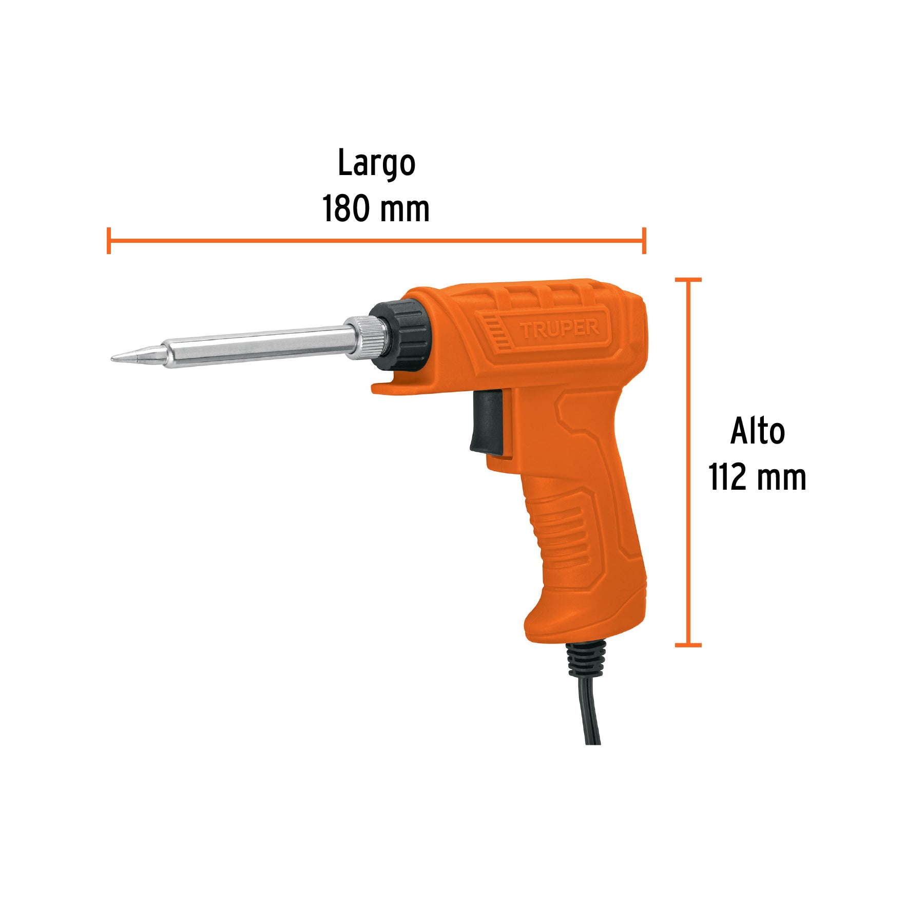 Cautín 40 W profesional tipo pistola para electrónica, 101591